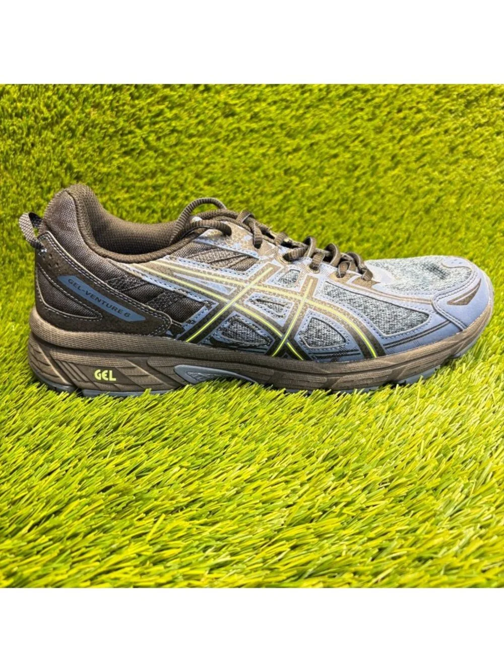 Asics Gel Venture 6 Mens Size 11.5 Blue Black Athletic Running Shoes Sneakers